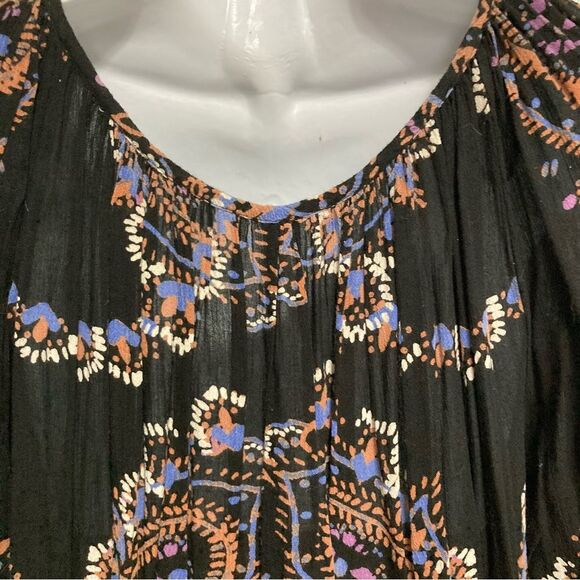 FREE PEOPLE Boho Pheasant Flowy Mini Dress with Pockets Womens XS - Picture 2 of 11